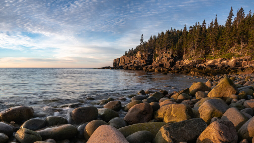 View of Acadia National Park in the northeast