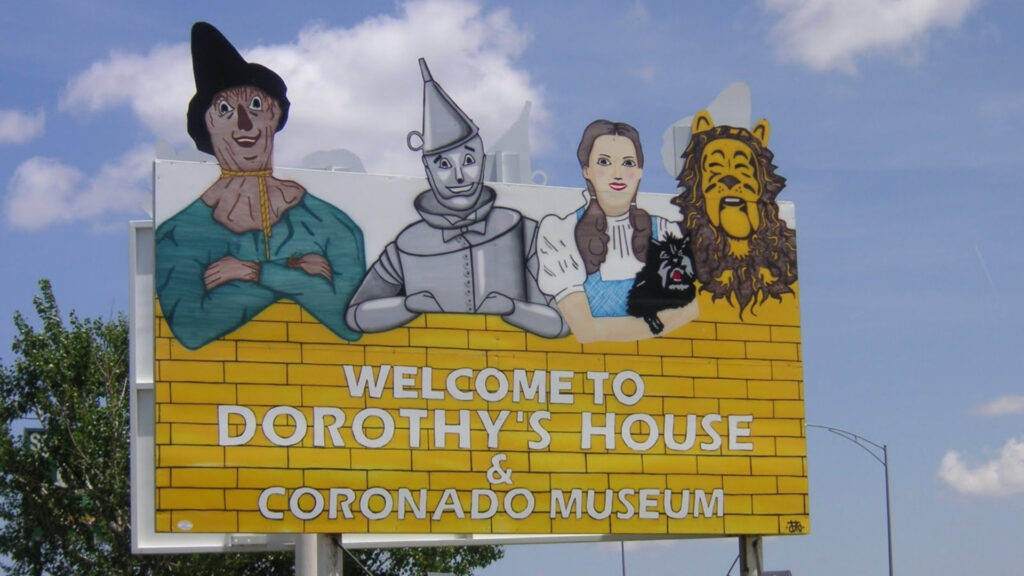 A sign for the house in wizard of oz