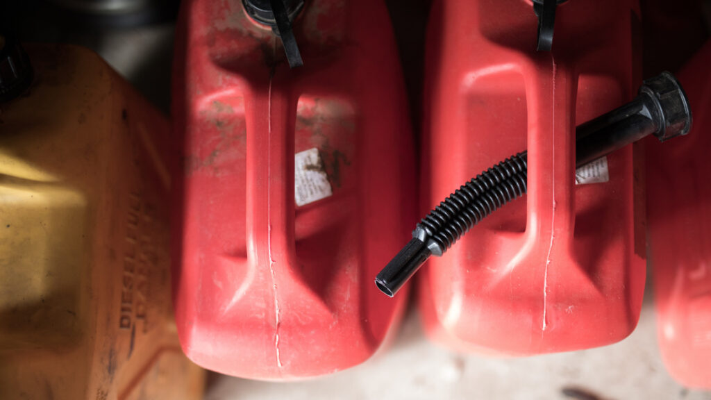 Old gas cans about to be replaced after finding out gas does expire