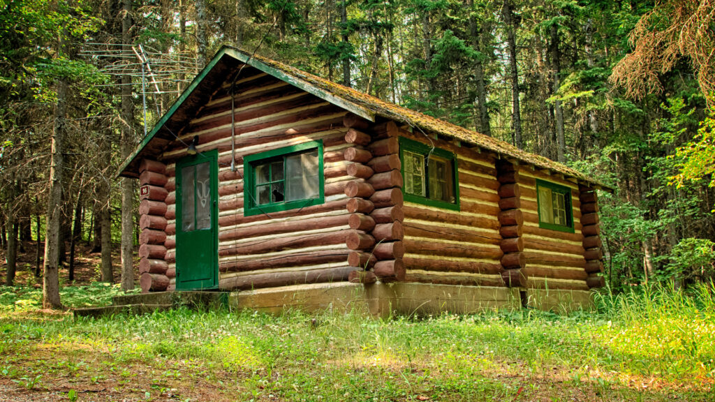 A Thousand Trails cabin using a pass