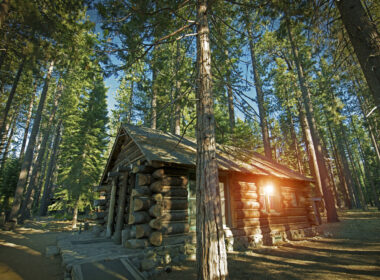 A Thousand Trails cabin using a pass