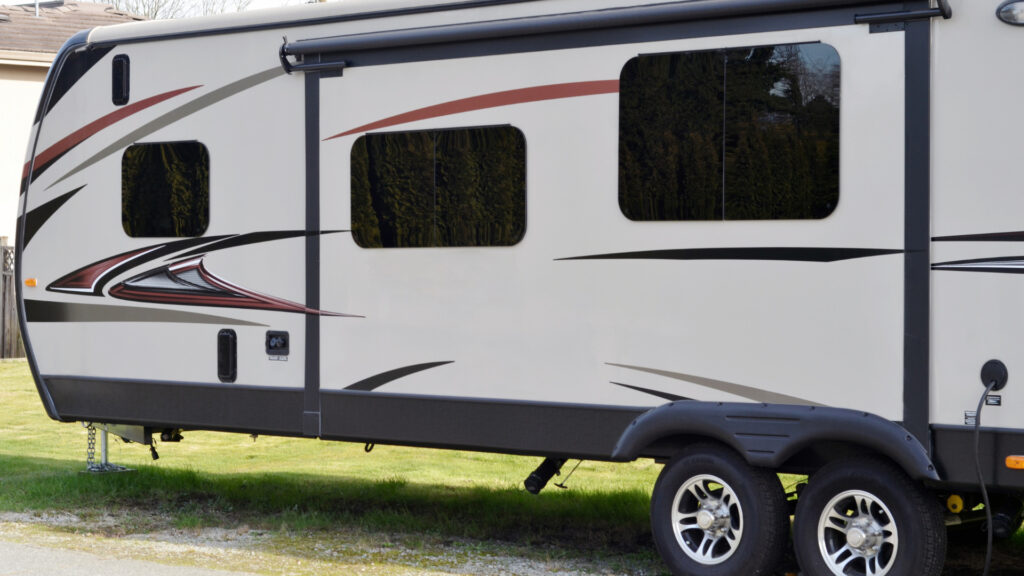 An RV with rv window tint already applied to the windows
