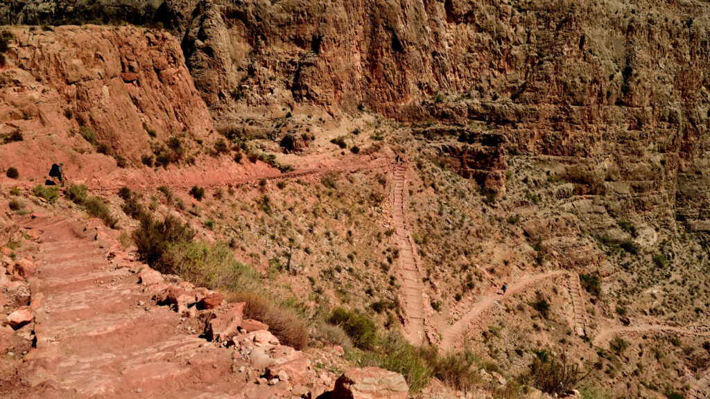 View of a trail with switchbacks