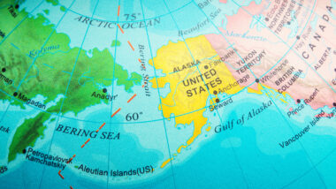 A map featuring Alaska
