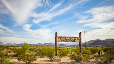 View of a terlingua texas sign