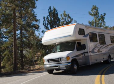 An RV on the road