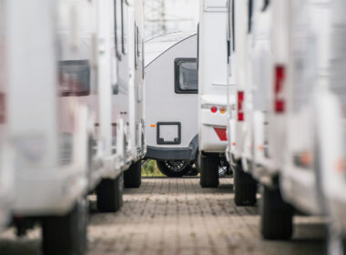 Multiple RVs at an indoor storage unit