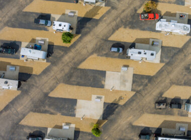 View of one of the largest RV parks in the U.S