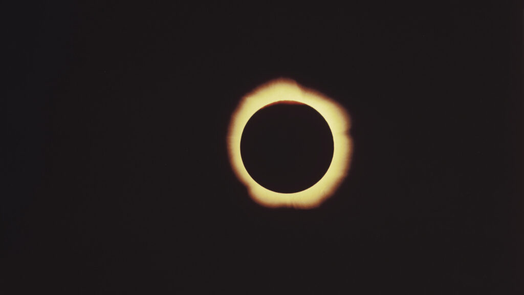 View of a solar eclipse