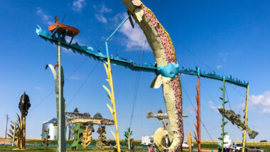 A sculpture at the enchanted highway in north dakota