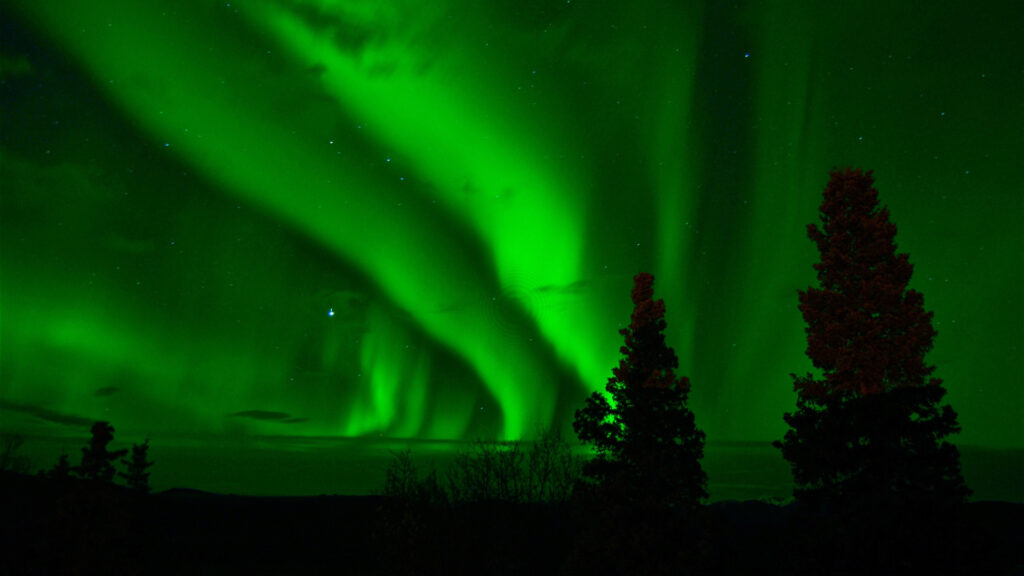 View of the northern lights