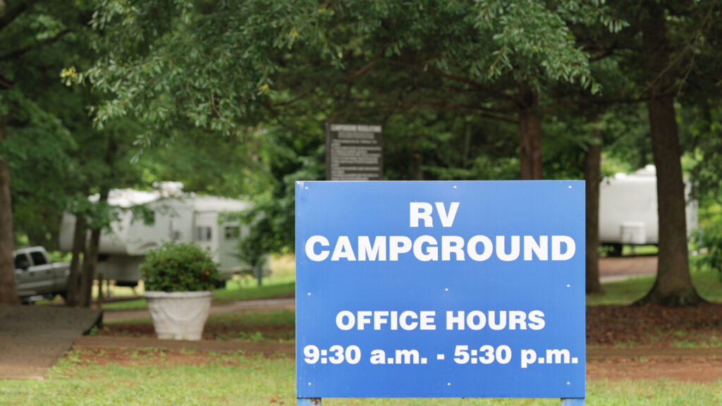 A sign at a CampersCard RV campground