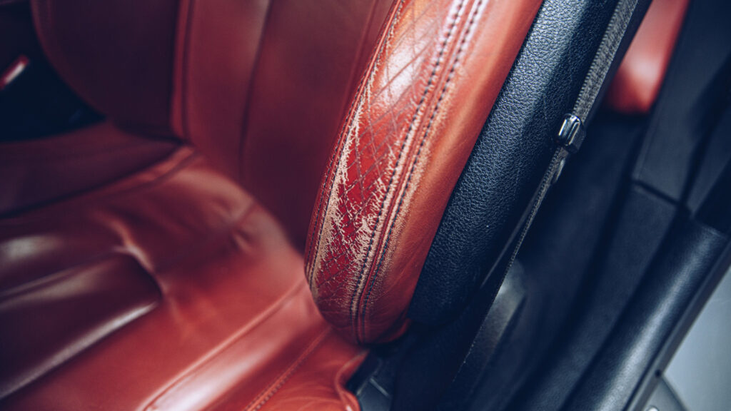 Close up of damaged car interior from nice