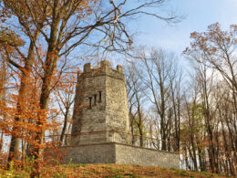 View of Witches Tower in Hills and Dales MetroPark