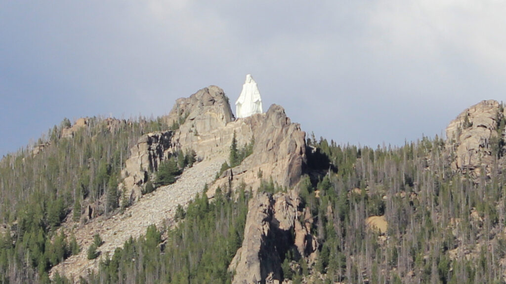 View of our lady of the rockies