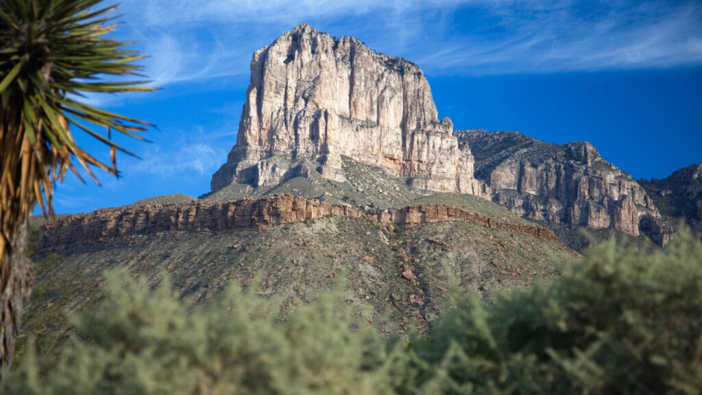 View of Guadalupe Peak at guadalupe mountains national park