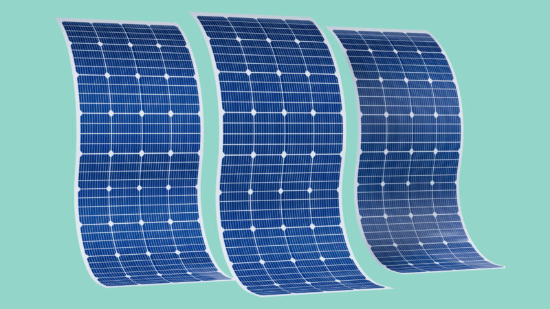 Flexible solar panels for RVs