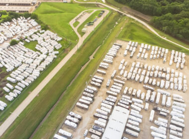View of an RV dealership
