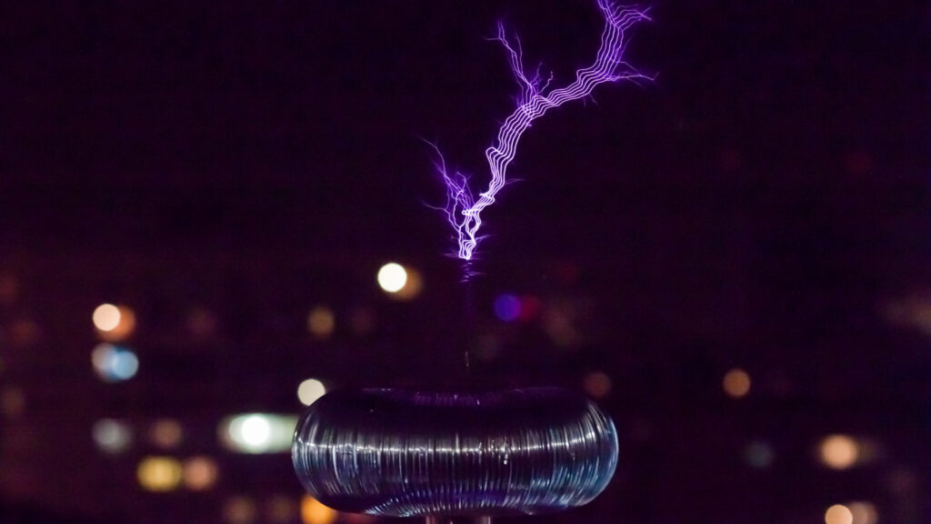 A Tesla coil 