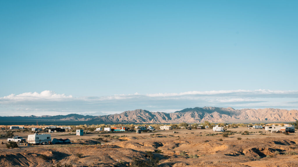 View of slab city