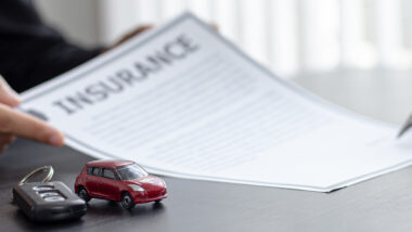An insurance agent discussing gap insurance with a client