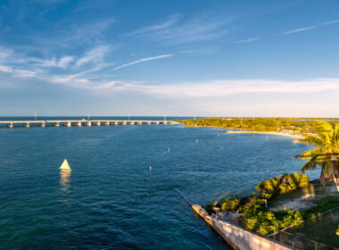 View of a bridge in the Florida keys