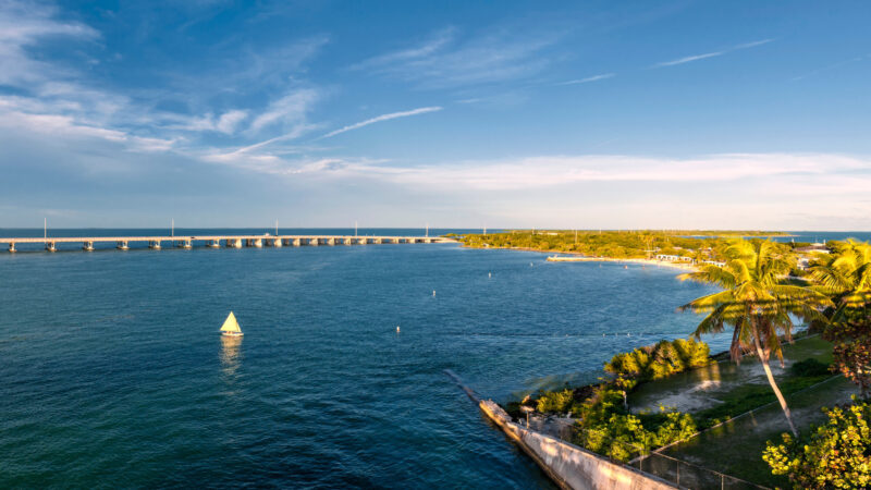 View of a bridge in the Florida keys