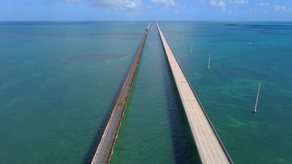 View of one of the bridges in the florida keys