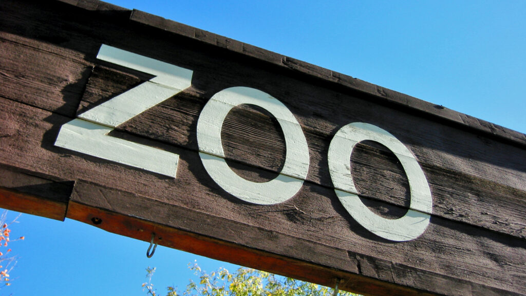A zoo sign