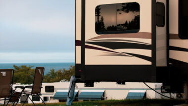 View of an RV park offering monthly rates