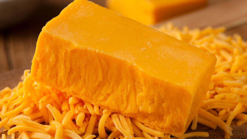 Close up of Canadian cheddar