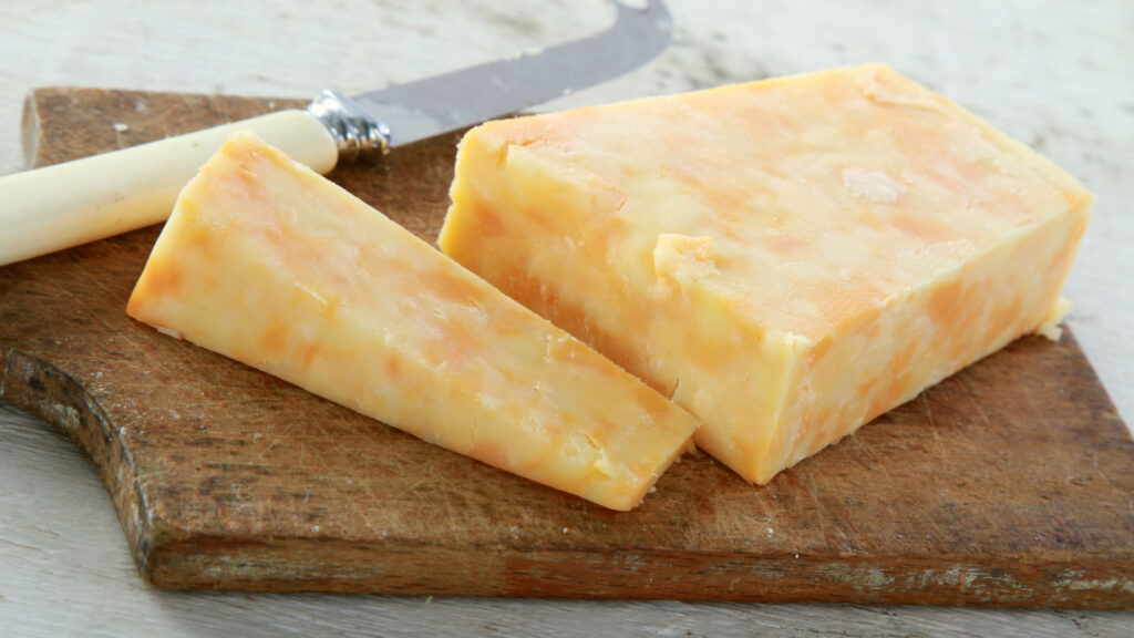 Close up of marble cheddar