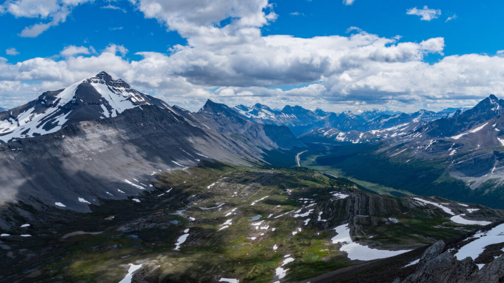 View of the Columbia Icefield near Jasper National Park