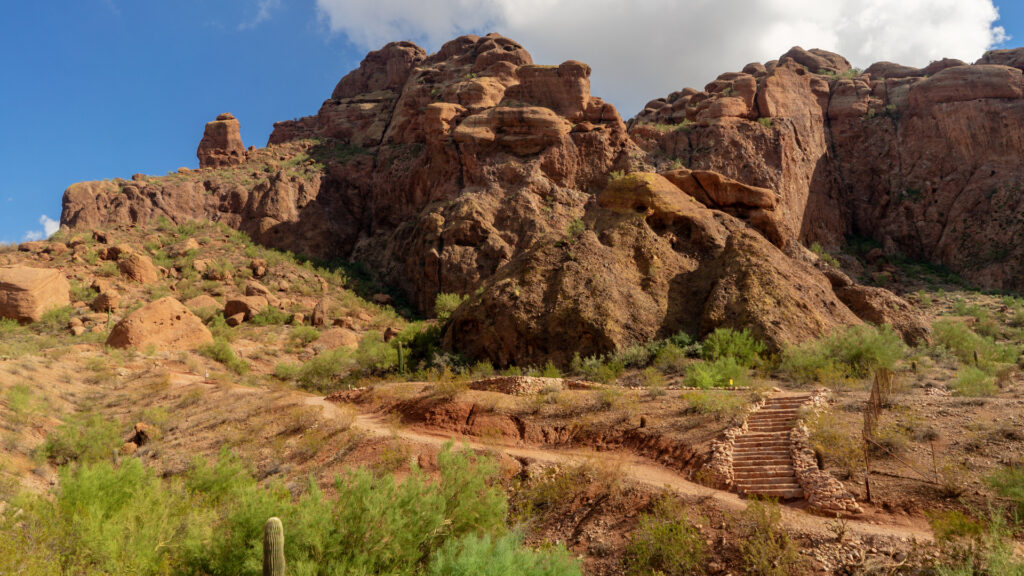 A trail leading up to Camelback Mountain