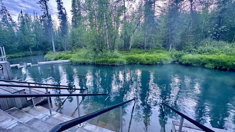 View of Liard Hot Springs