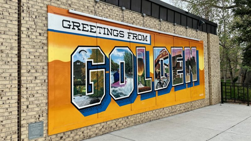 View of a mural in Golden Colorado