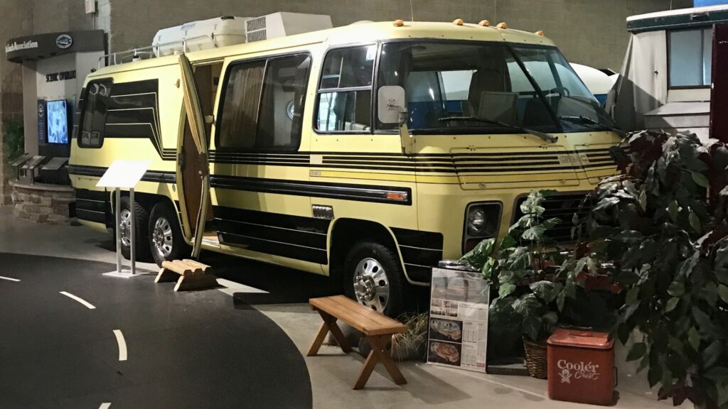 An RV at an RV manufacturer in Elkhart, Indiana 
