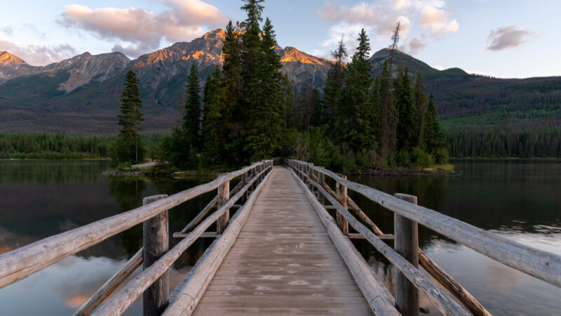 A bridge inside Jasper National Park
