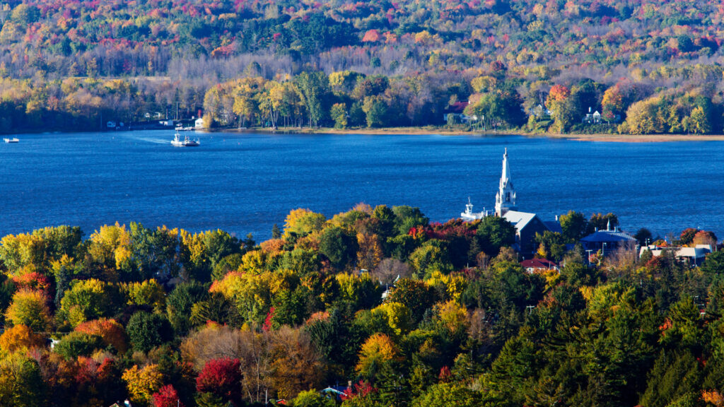 View of Oka National Park in the fall