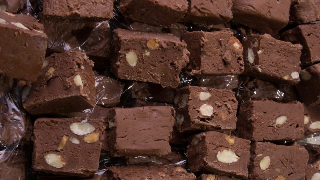 Close up of fudge from But-ee's