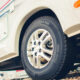 Close up of an RV tire