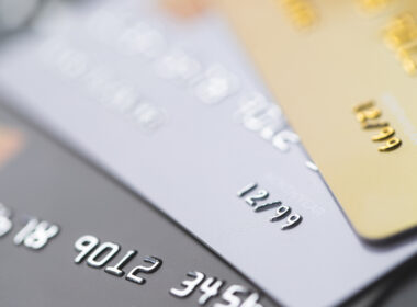 Close up of credit cards