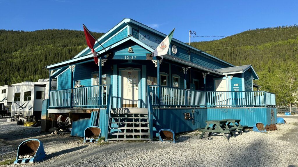 View of the Gold Rush Campground in Dawson City.