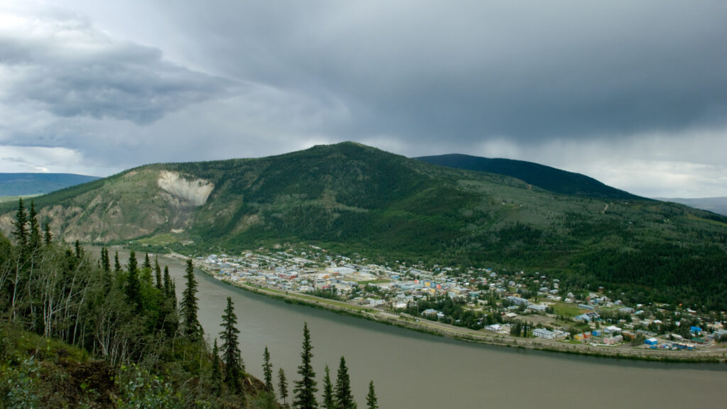 View of Dawson City, Yukon.
