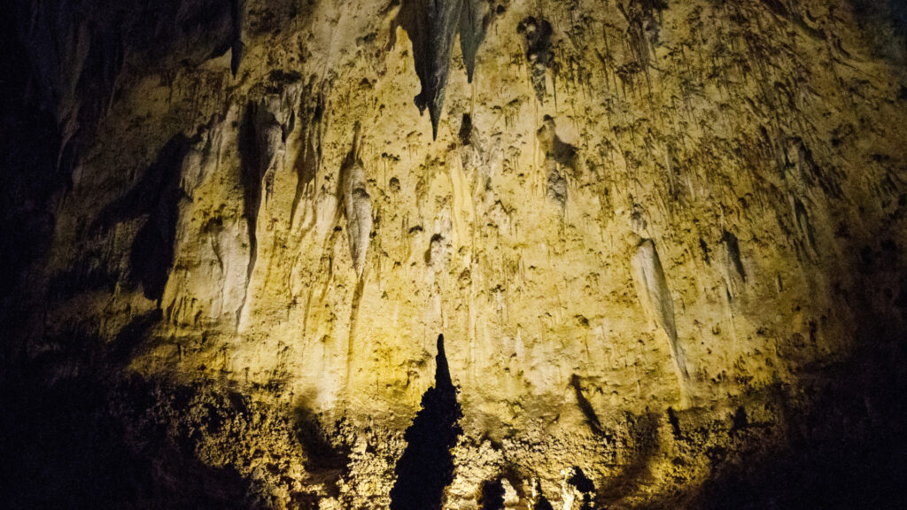 View of a cave inside Carlsbad Caverns National Park.