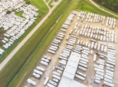 View of a General RV dealership.