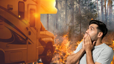An RVer shocked to find his RV on fire.