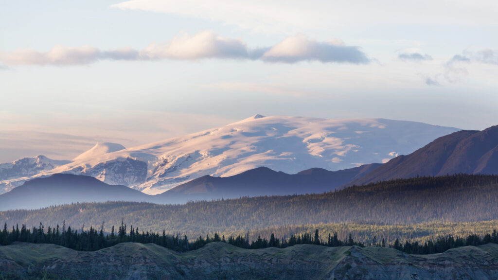 View of wrangell mountains.