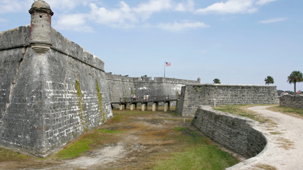 View of Castillo de San Marcos, a fort in florida