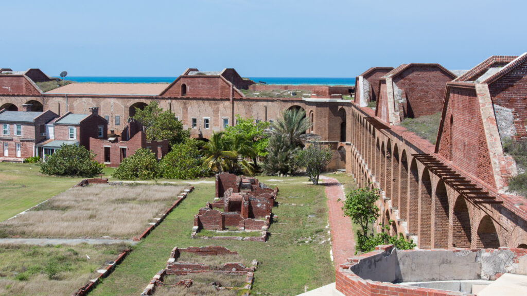 View of Fort Jefferson, a fort in florida